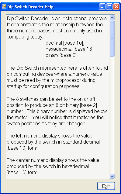 Dip Switch Decoder Help